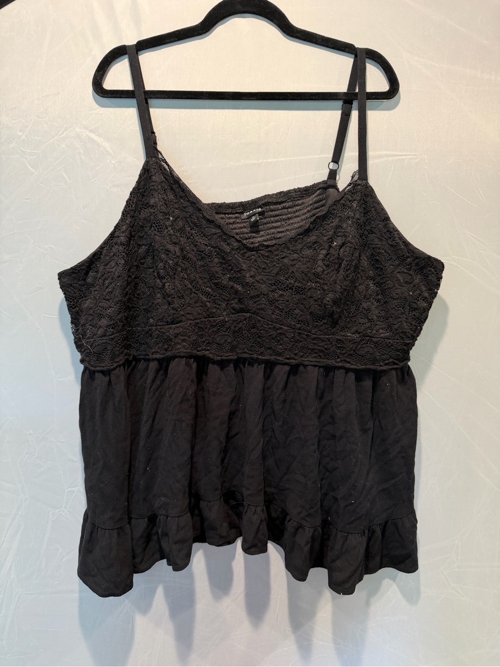 Torrid Black Lace Babydoll Cami Top 4X